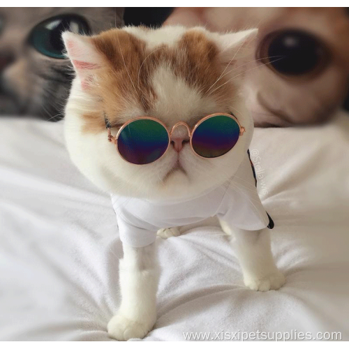 Circular MetalCute Pet Sunglasses For Pet Accessories